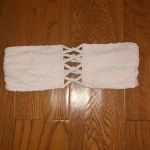 White Strapless Bikini Top